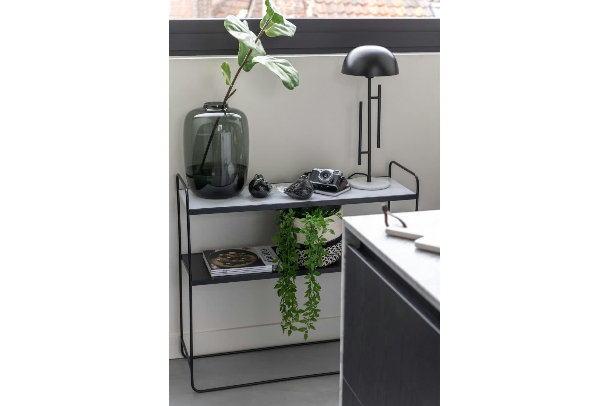 PRAGUE - Console moderne en métal marbrée