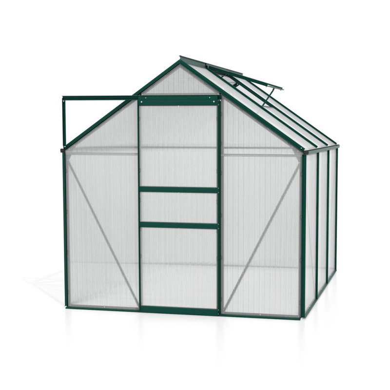 Serre en polycarbonate Calypso verte 4,4 m² VITAVIA
