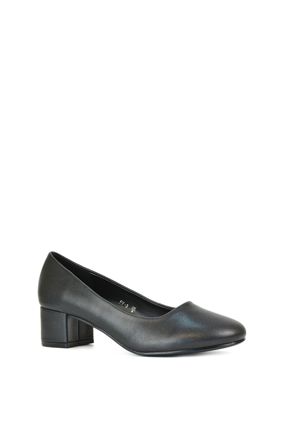 XY London Liberty' Low Block Heel Court Shoes