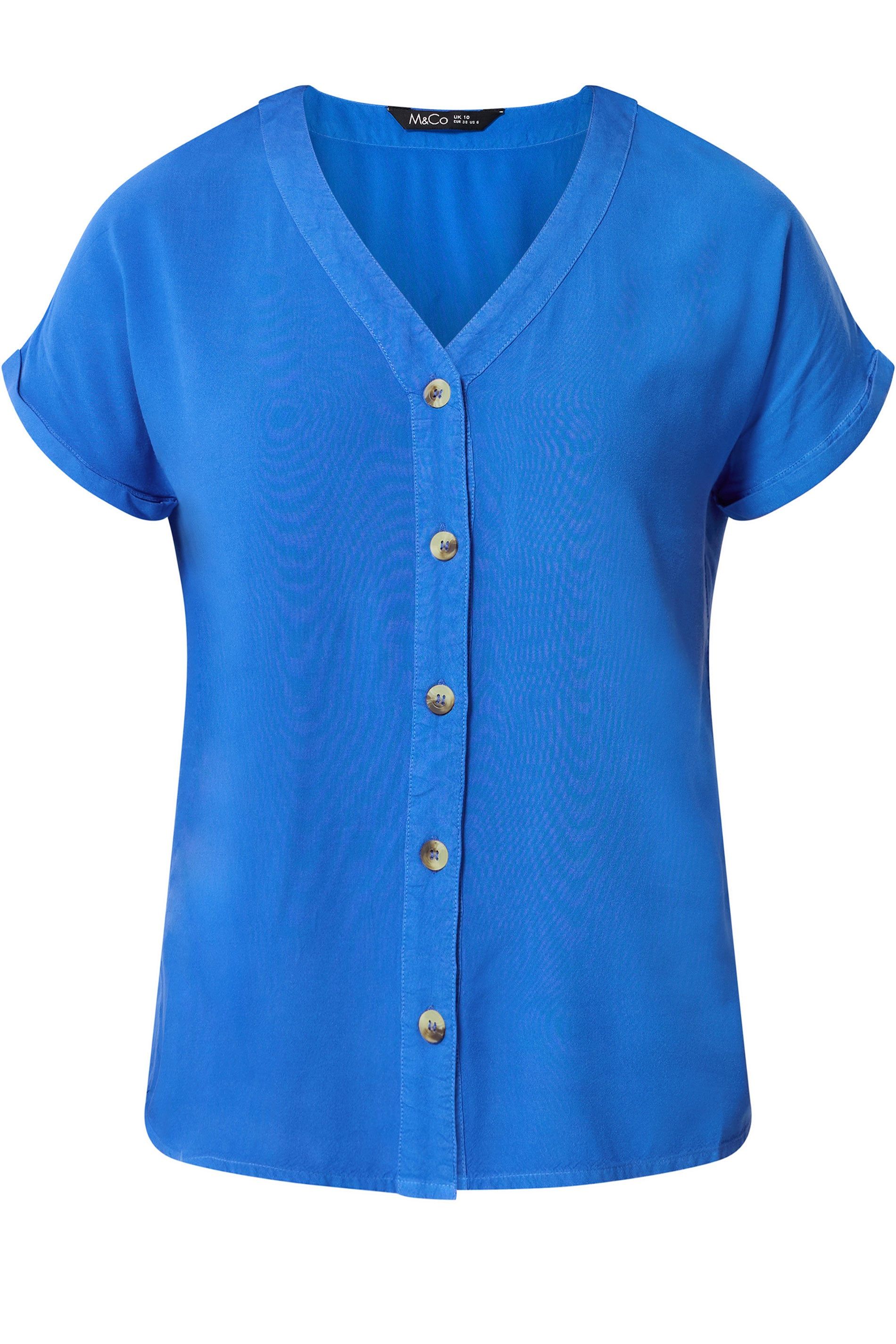 M&Co Button Front Blouse