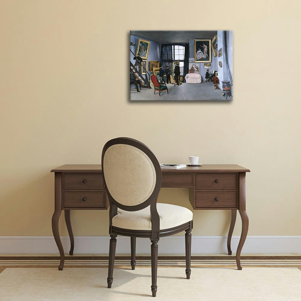 - Tableau l'atelier de la rue de la Condamine Frédéric Bazille 50x80cm