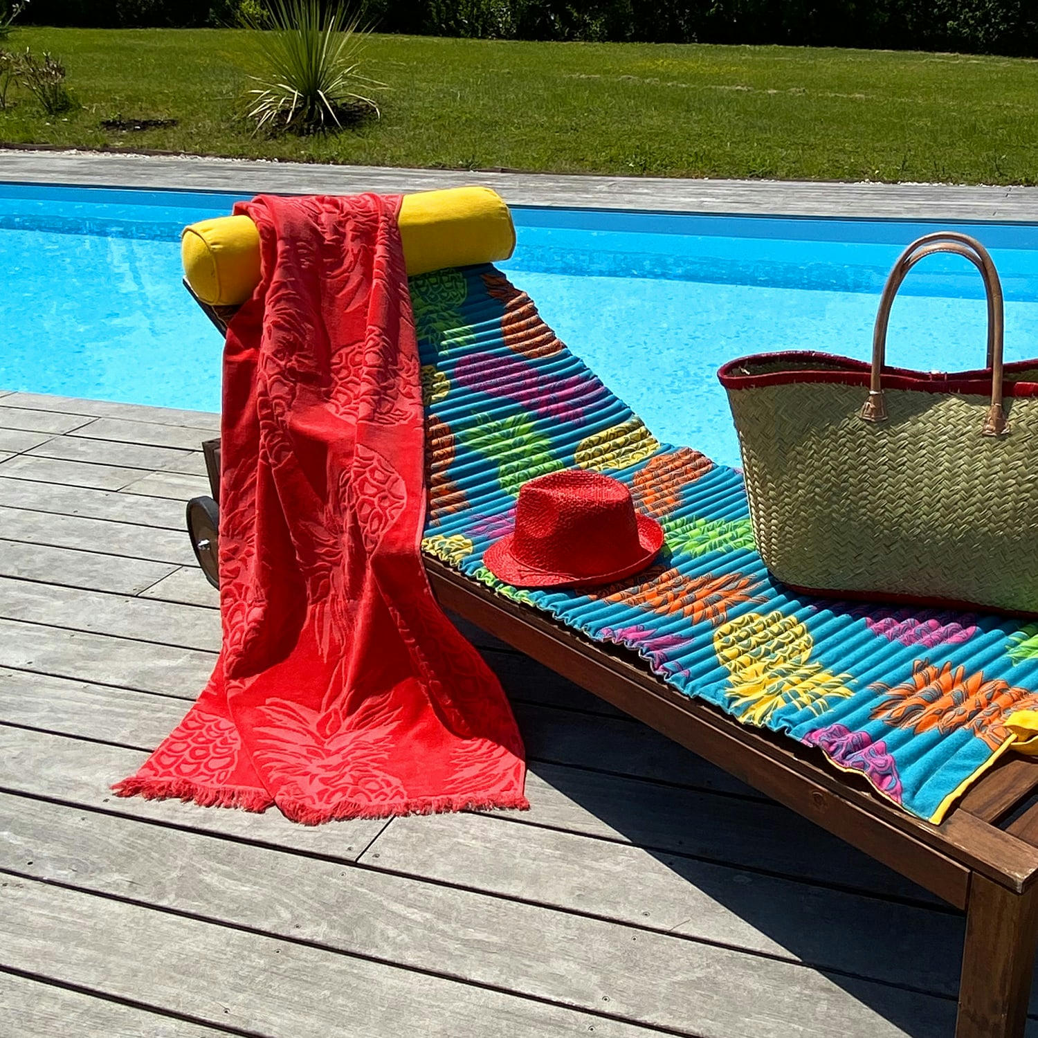 MATELAS POUR BAIN DE SOLEIL - Matelas de plage pour bain de soleil Lika 60x180 multicolore