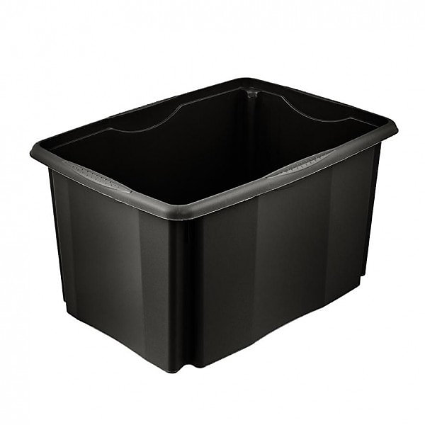 Grand Bac en plastique recyclé 45 litres - Noir