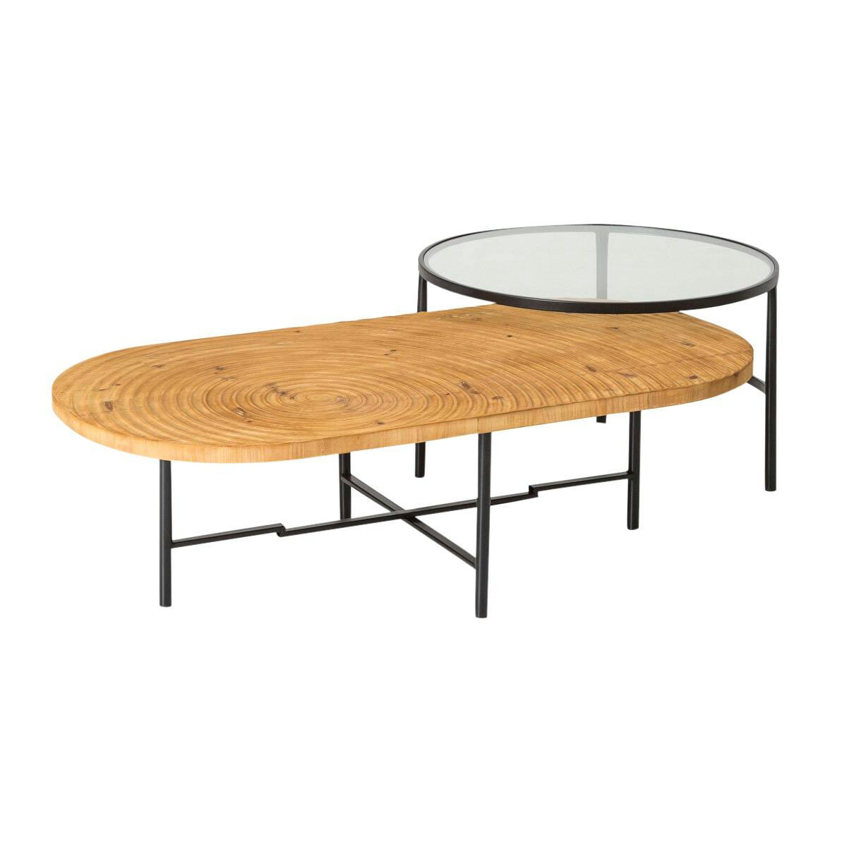 RONDIN - Table basse en métal noir 90 cm