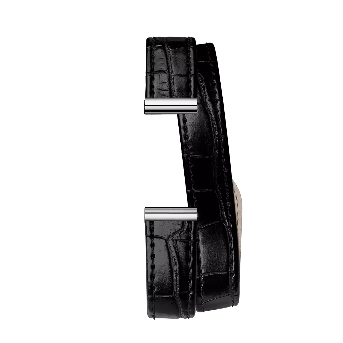 ANTARÈS – BRACELET DOUBLE – NOIR ALLIGATOR