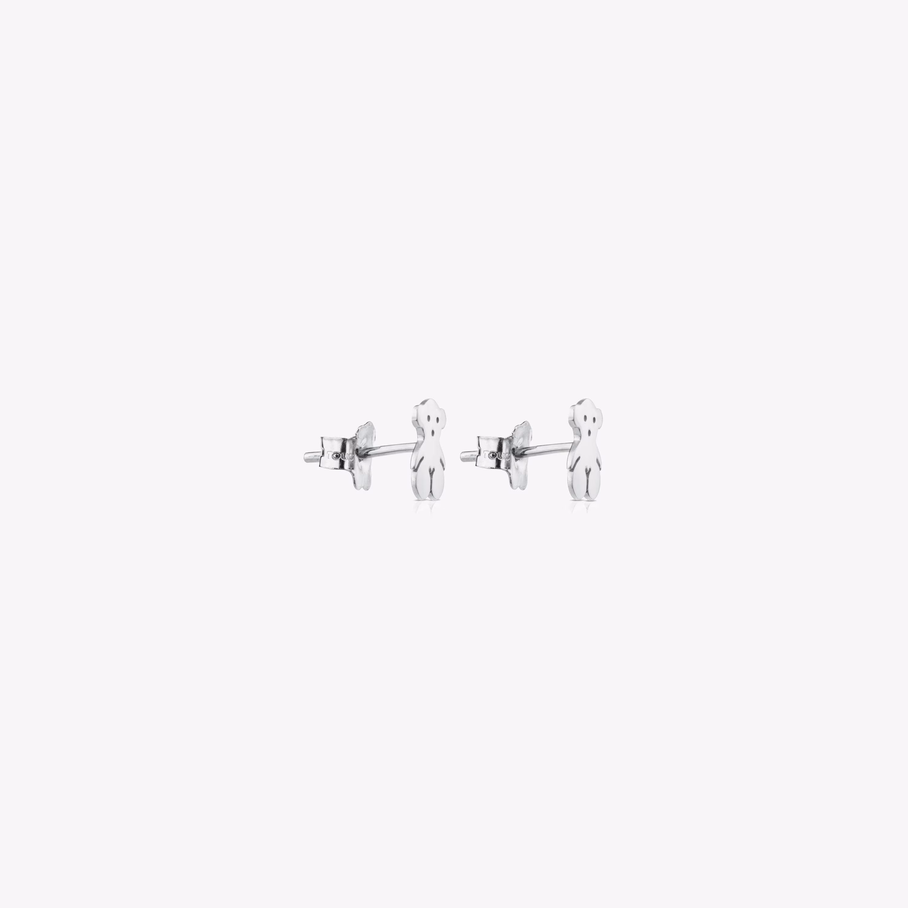 Pendientes botón de plata TOUS Bear