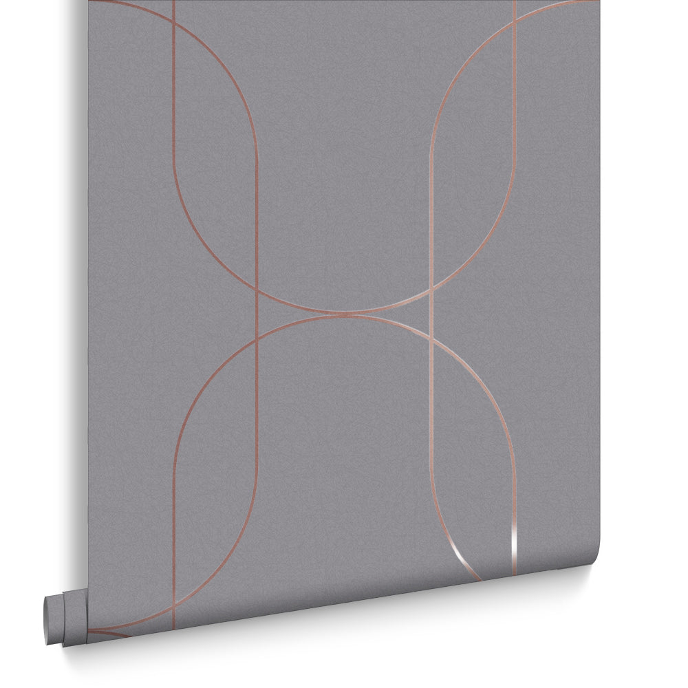 Graham & Brown Vliesbehang - Palais Grey & Rose Gold - 10mx53cm