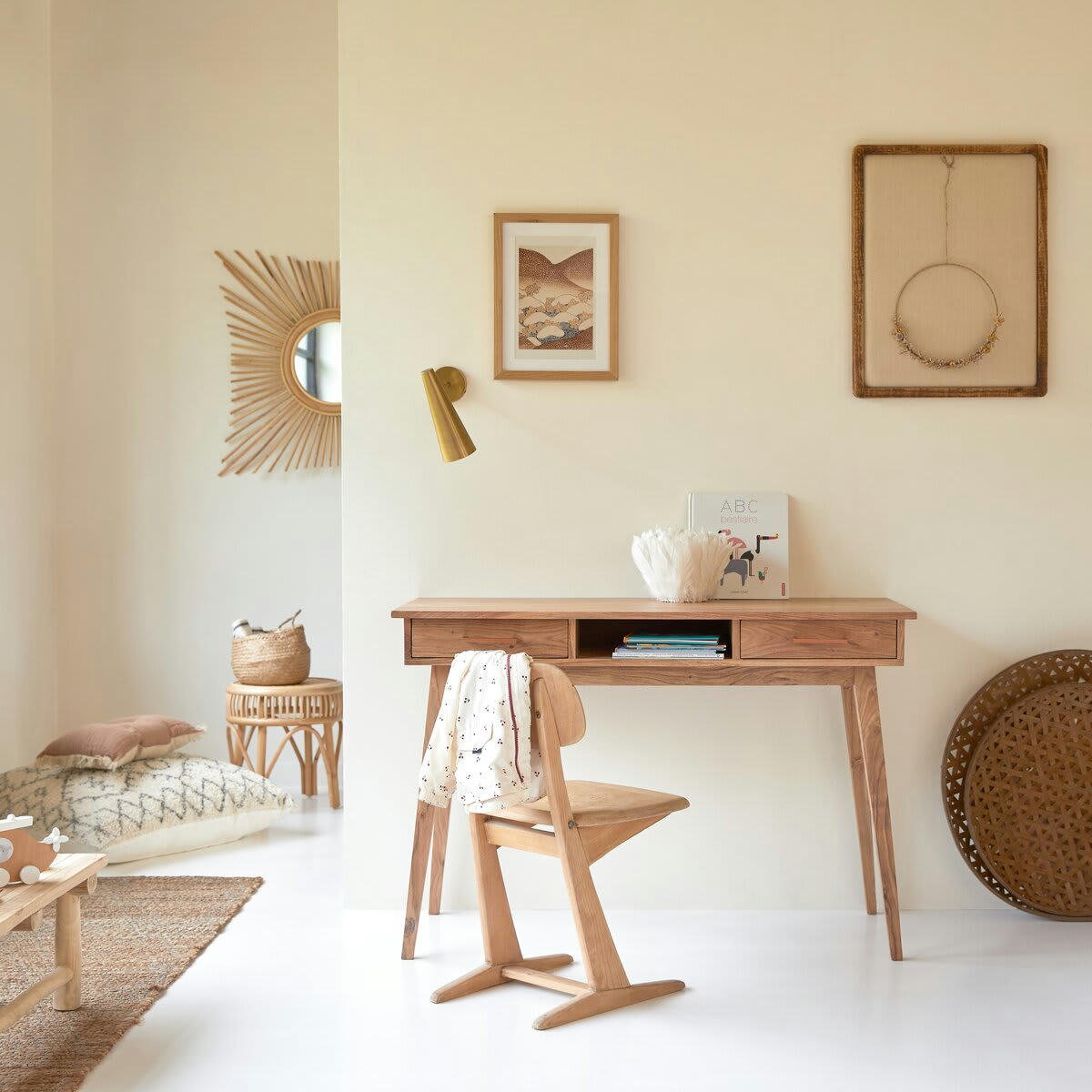 OSLO - Bureau enfant en acacia massif