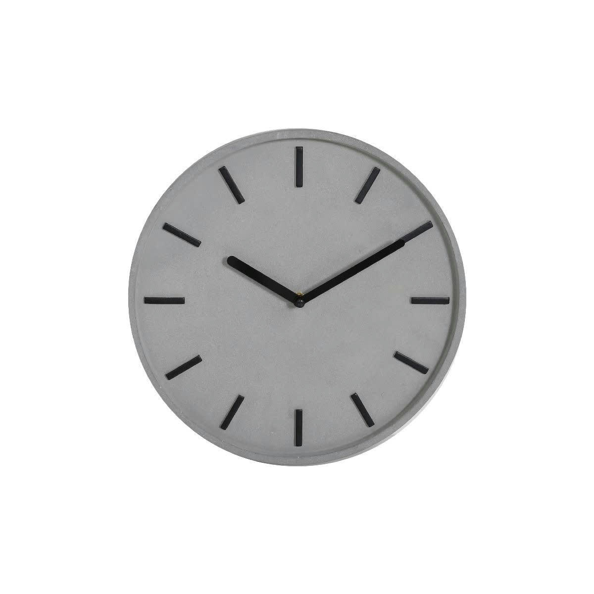 PURE - Horloge murale en ciment gris