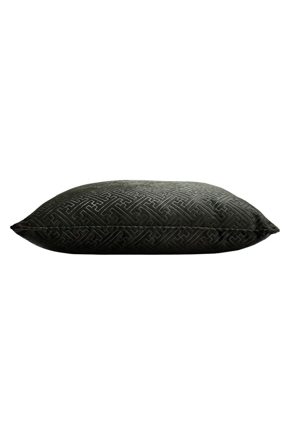 Paoletti Florence Geometric Embossed Velvet Piped Cushion