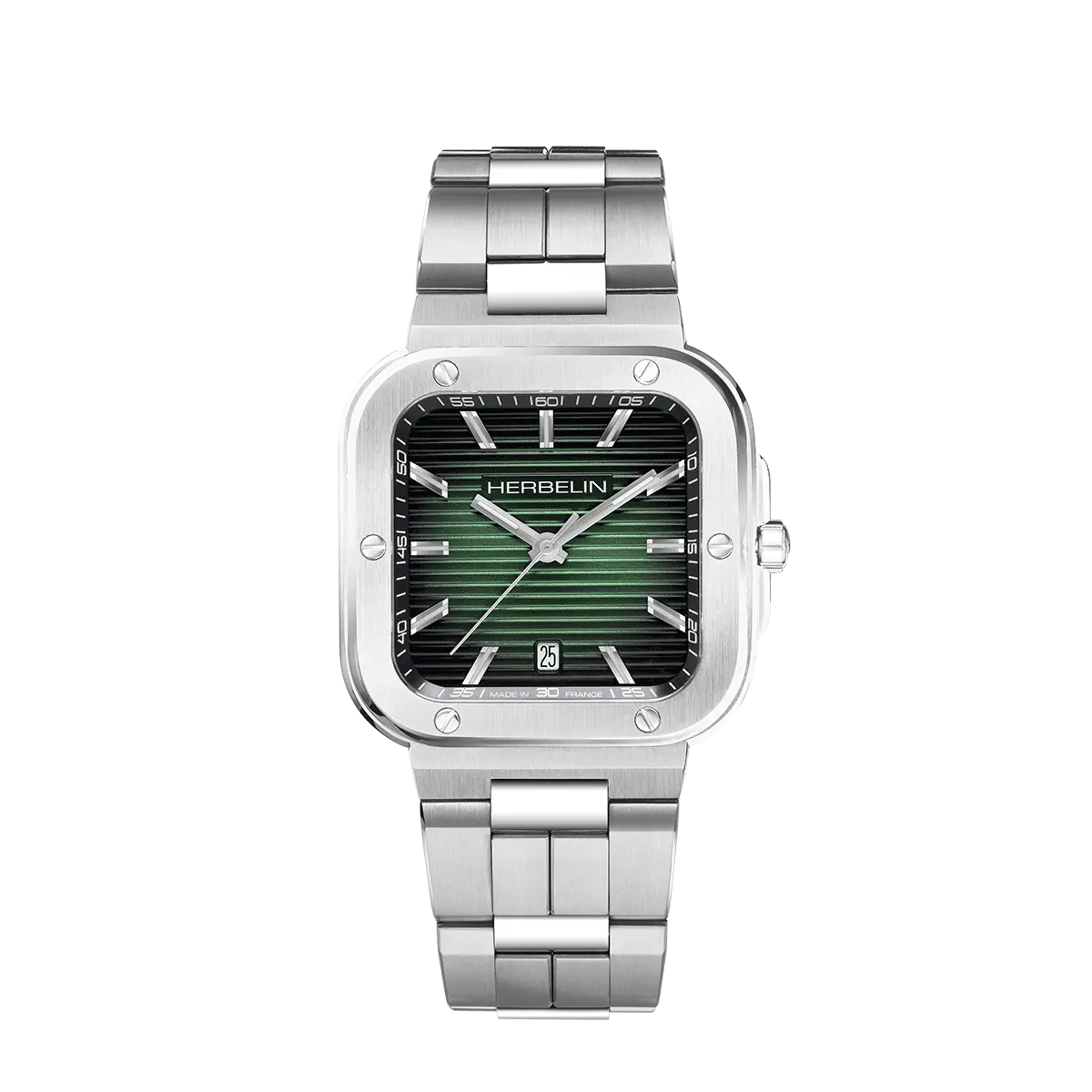 CAP CAMARAT – SQUARE QUARTZ – ACIER & VERT