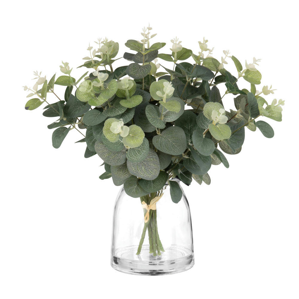 - Eucalyptus artificiel et pot en verre