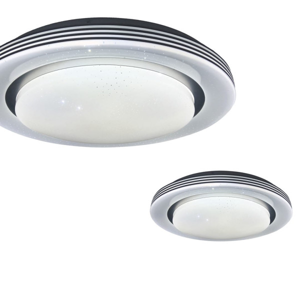 Plafon KELLYokrągły czarno-biały LED 1x48W 48cm 3360lm IP20 Milagro