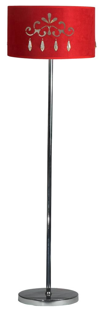 Lampa podlogowa DECOR czerwona 1x60w e27   abażur 77-30729