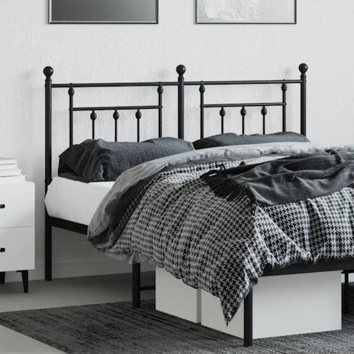 NNEVL Metal Headboard Black 152 cm