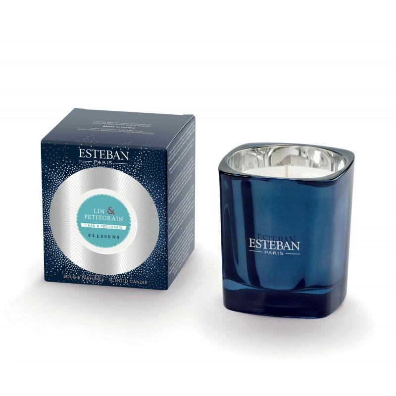 LIN & PETITGRAIN - Bougie contemporaine parfumée rechargeable