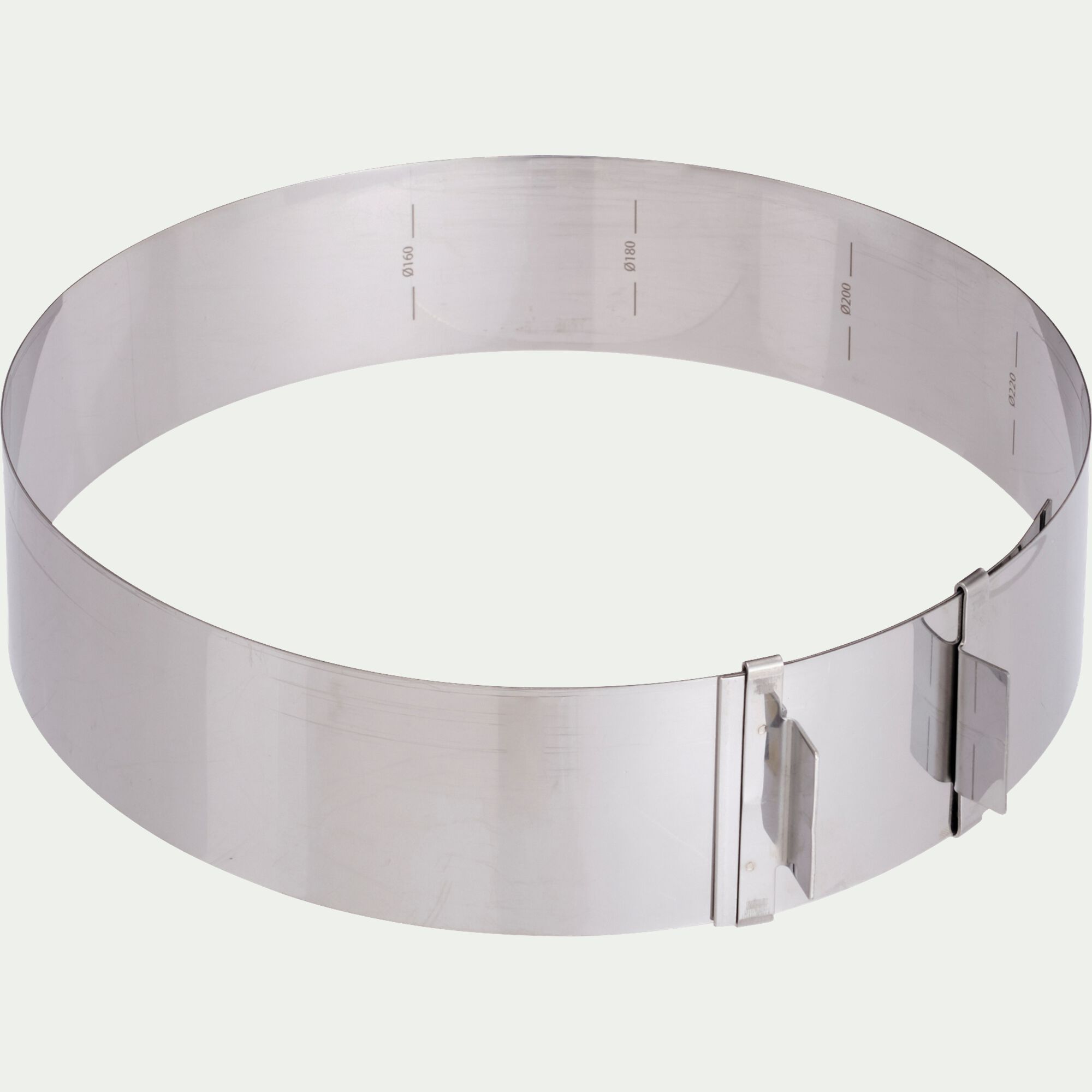 GOBEL - Cercle réglable en inox D16cm à D28cm - argenté