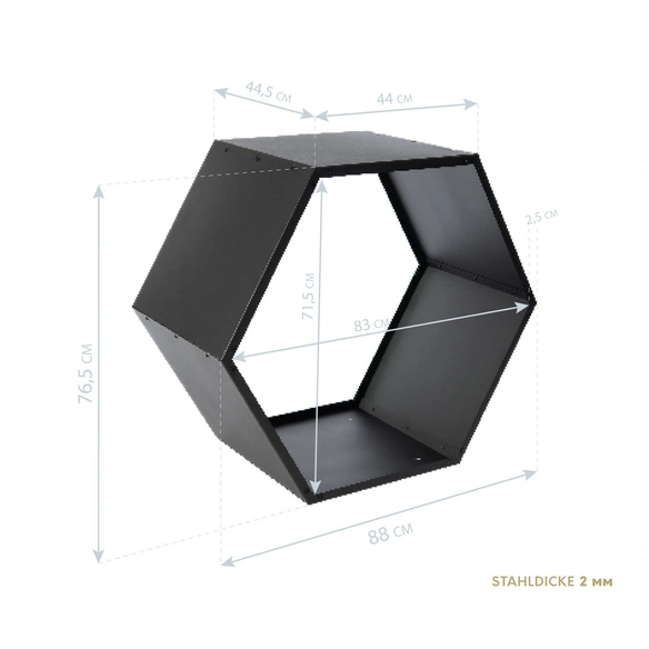 Kaminholzregal »Biene«, BxHxT: 88 x 76,5 x 44,5 cm, Stahl