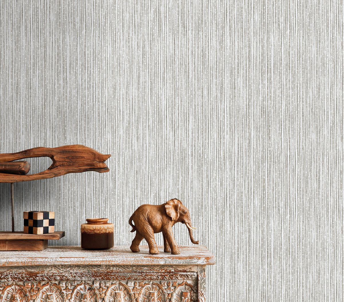 Sanders & Sanders behang bamboe donker beige - 53 cm x 10 m - 640055