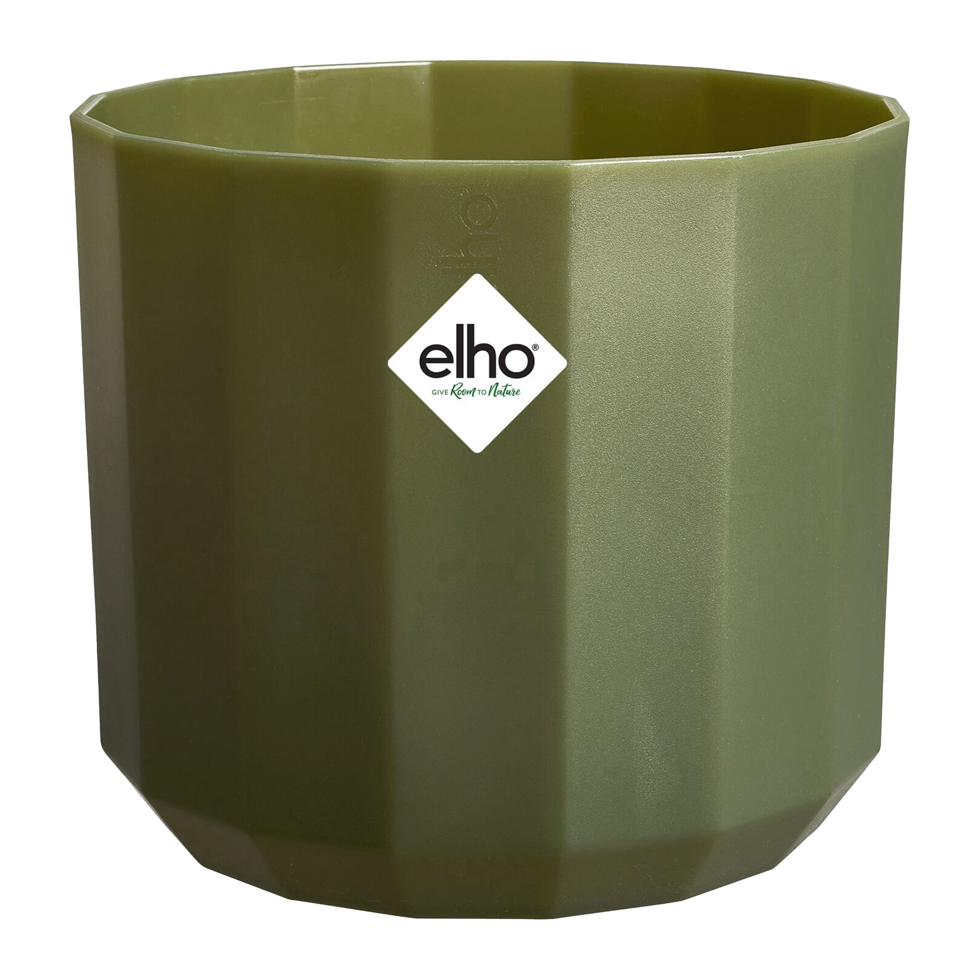 Elho Facet Rond - H 23 x Ø 20,6 cm - Binnen - 100% gerecycled kunststo