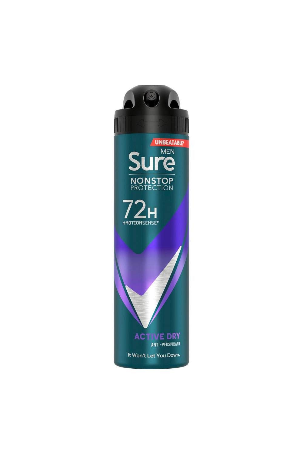 Sure Men Protection 72H 'Anti-Perspirant Deodorant' Active Dry, 3x150ml