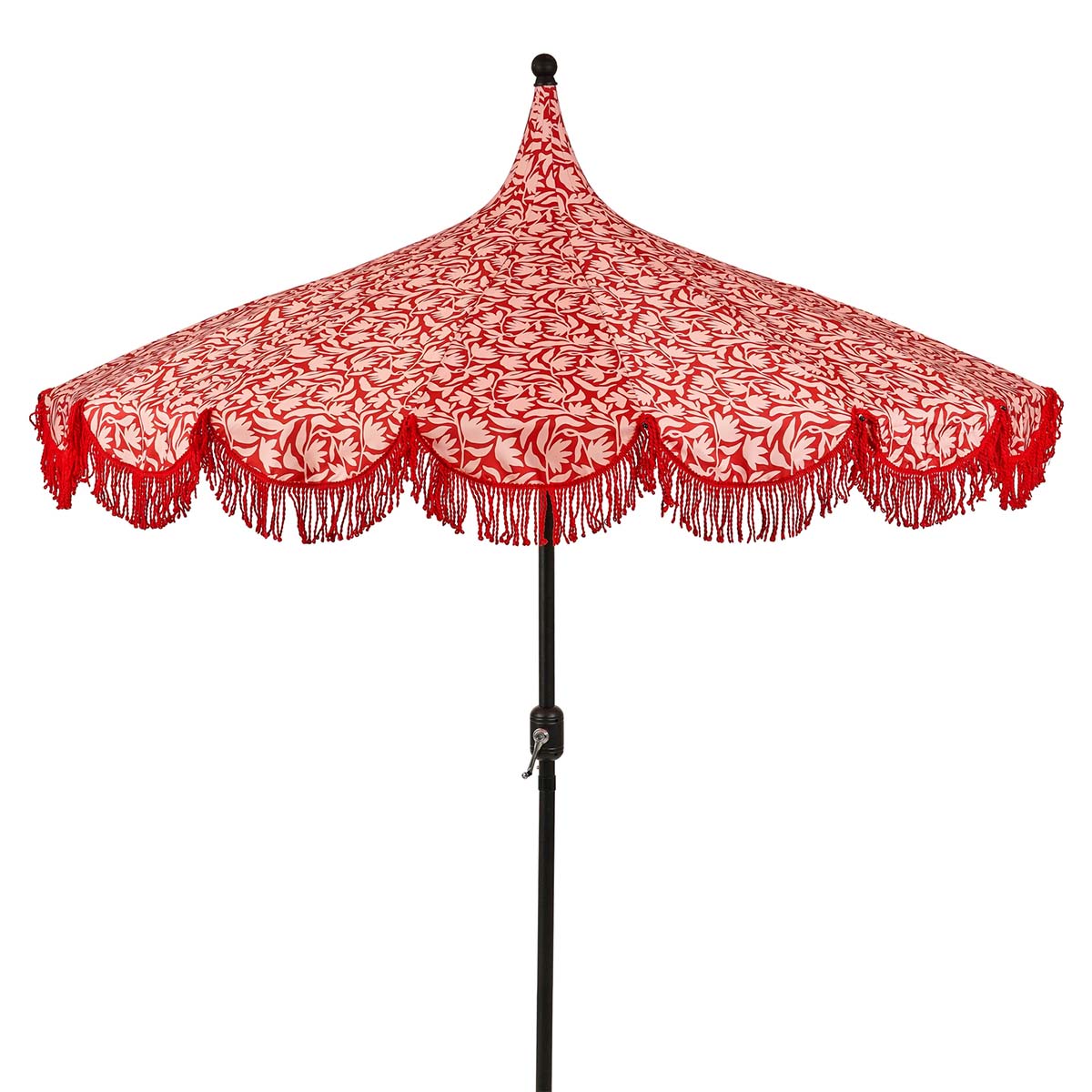 Mica Decorations Kelly Parasol met Draagtas - Stokparasol 238 x Ø235 cm - Tuin of Balkonparasol - Polyester, Staal - Rood