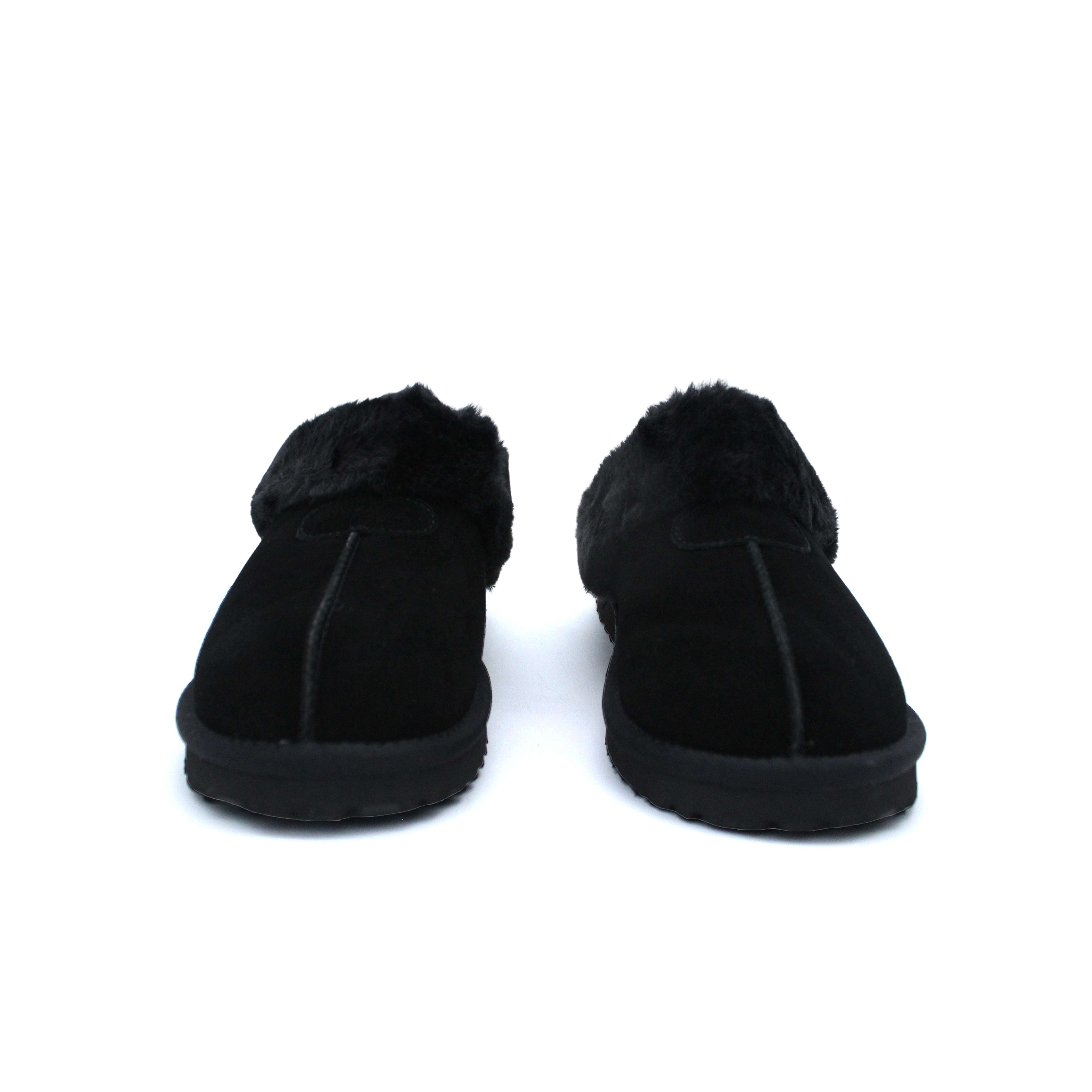 Kitise Genuine Sheepskin Mule Slippers Luxurious Wool Lined Scuff