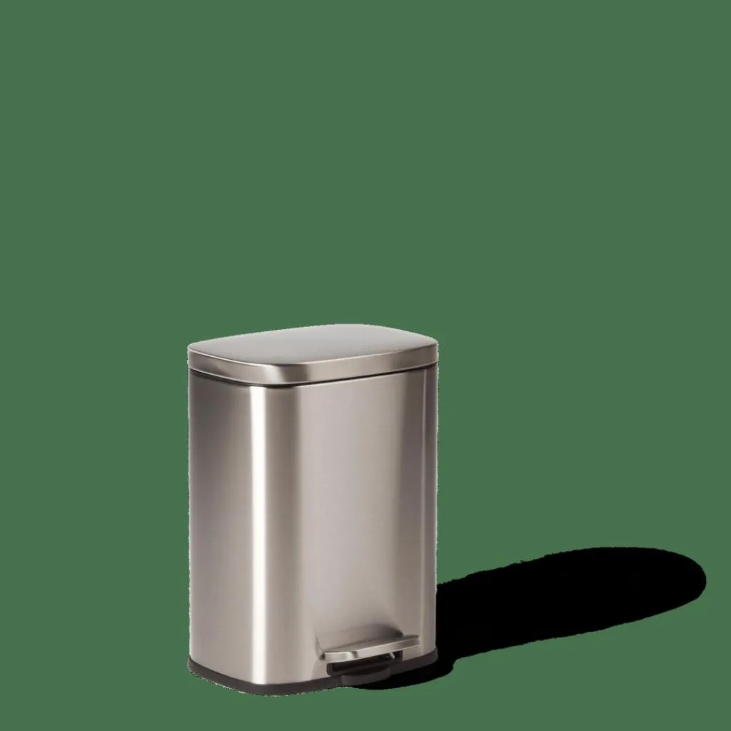 Poubelles De Cuisine|Poubelles^CASA ADELE Poubelle à Pédale 12l Argent