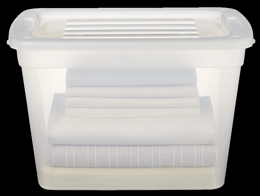 type A Transparent Stackable Storage Box with Lid, 39-L