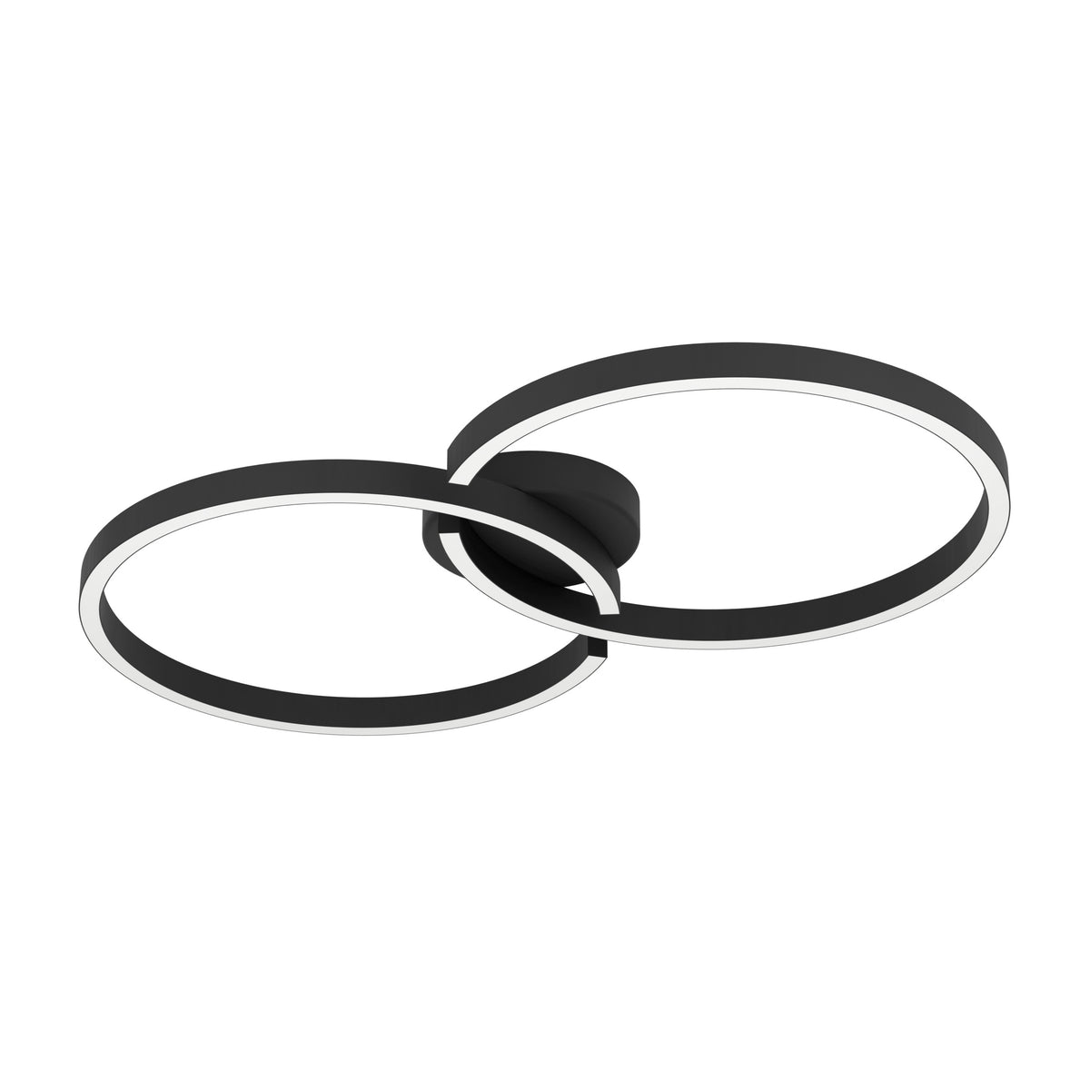 EGLO plafondlamp Amandolo - led - 67,5 cm - zwart/wit - dimbaar
