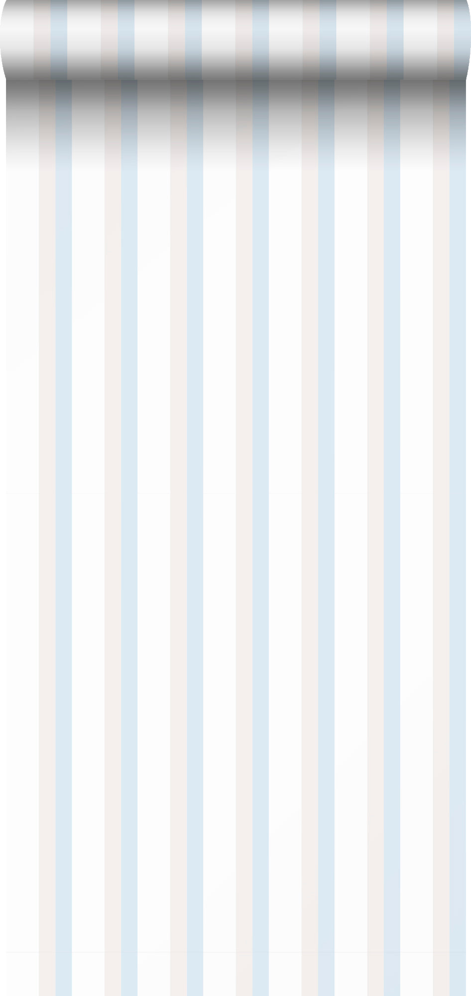 Sanders & Sanders behang strepen lichtblauw, beige en wit - 53 cm x 10 m - 640594