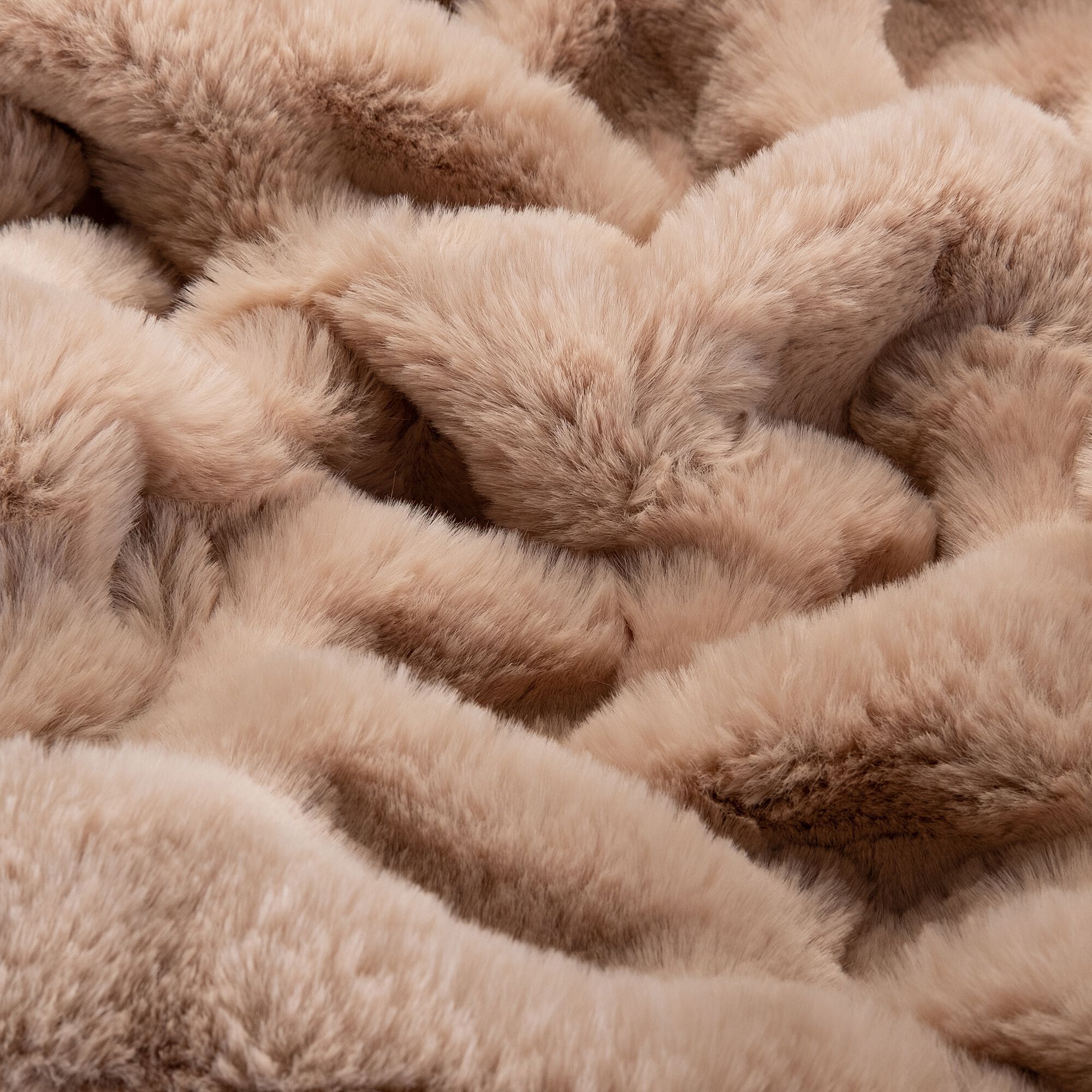 CARINO - Plaid imitation fourrure - beige alpilles 130x170cm