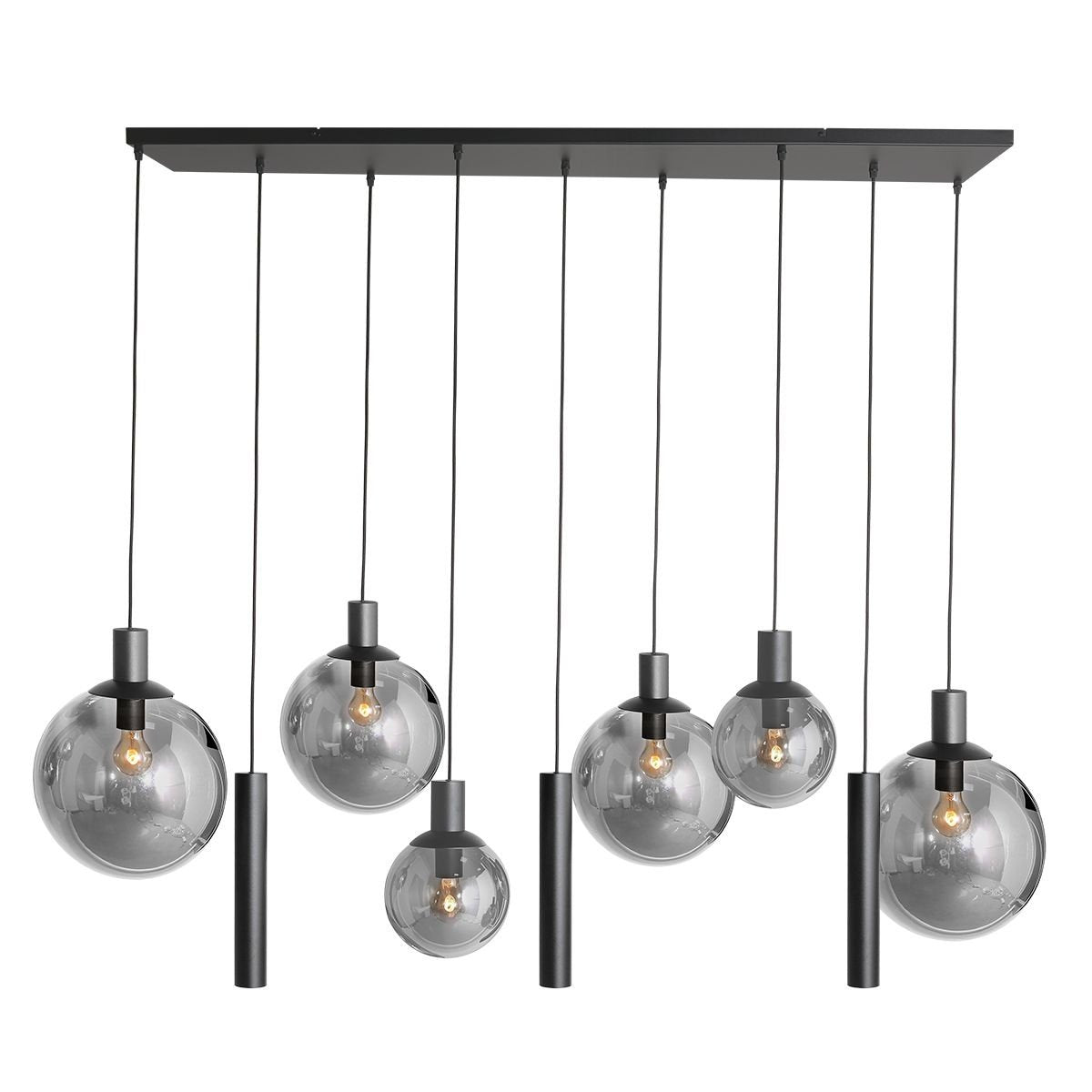 Steinhauer hanglamp bollique - 9 lichts - 140 x 150  cm - zwart