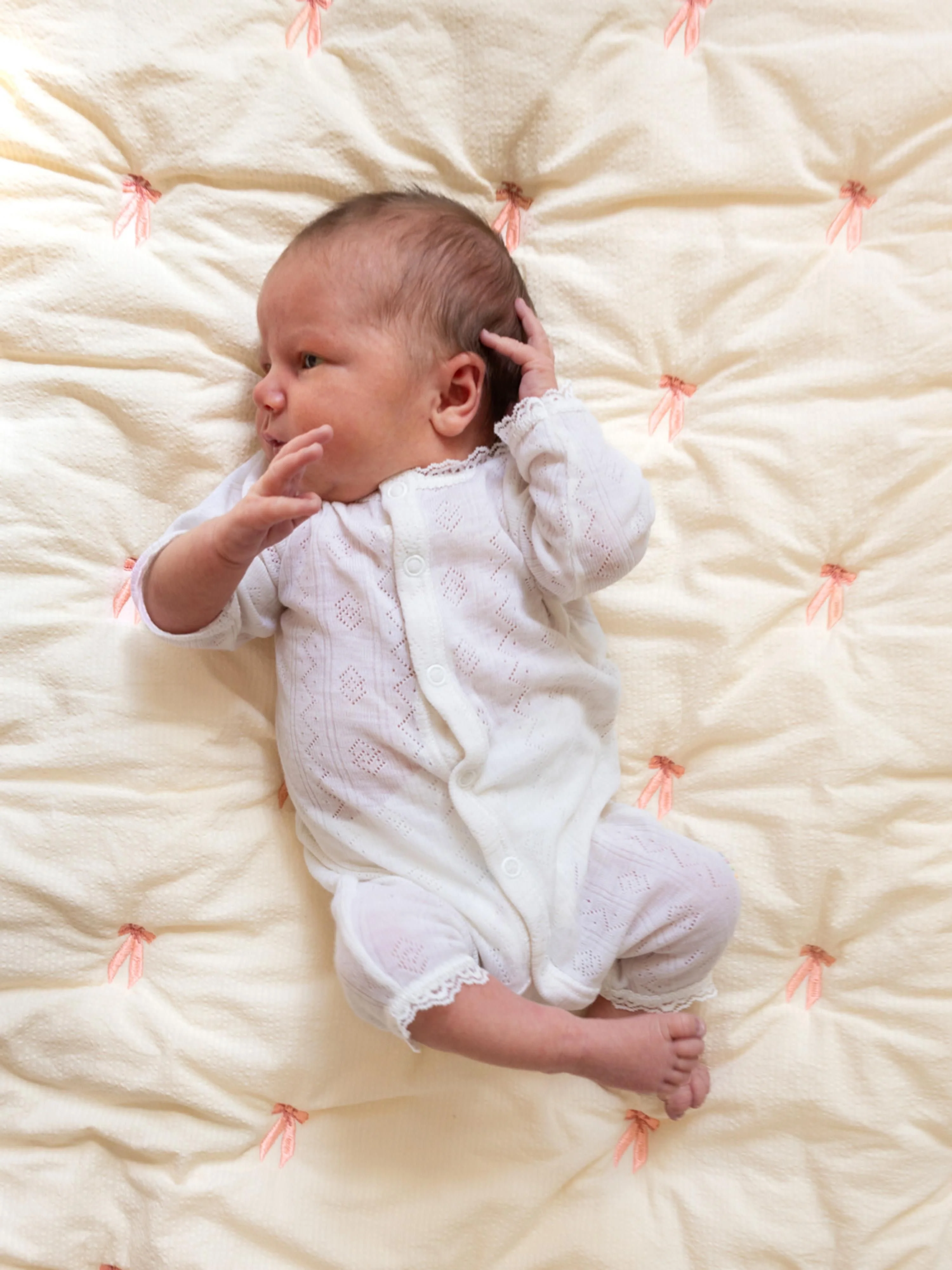 Gesteppte Kuscheldecke Bows aus Bio-Baumwolle
