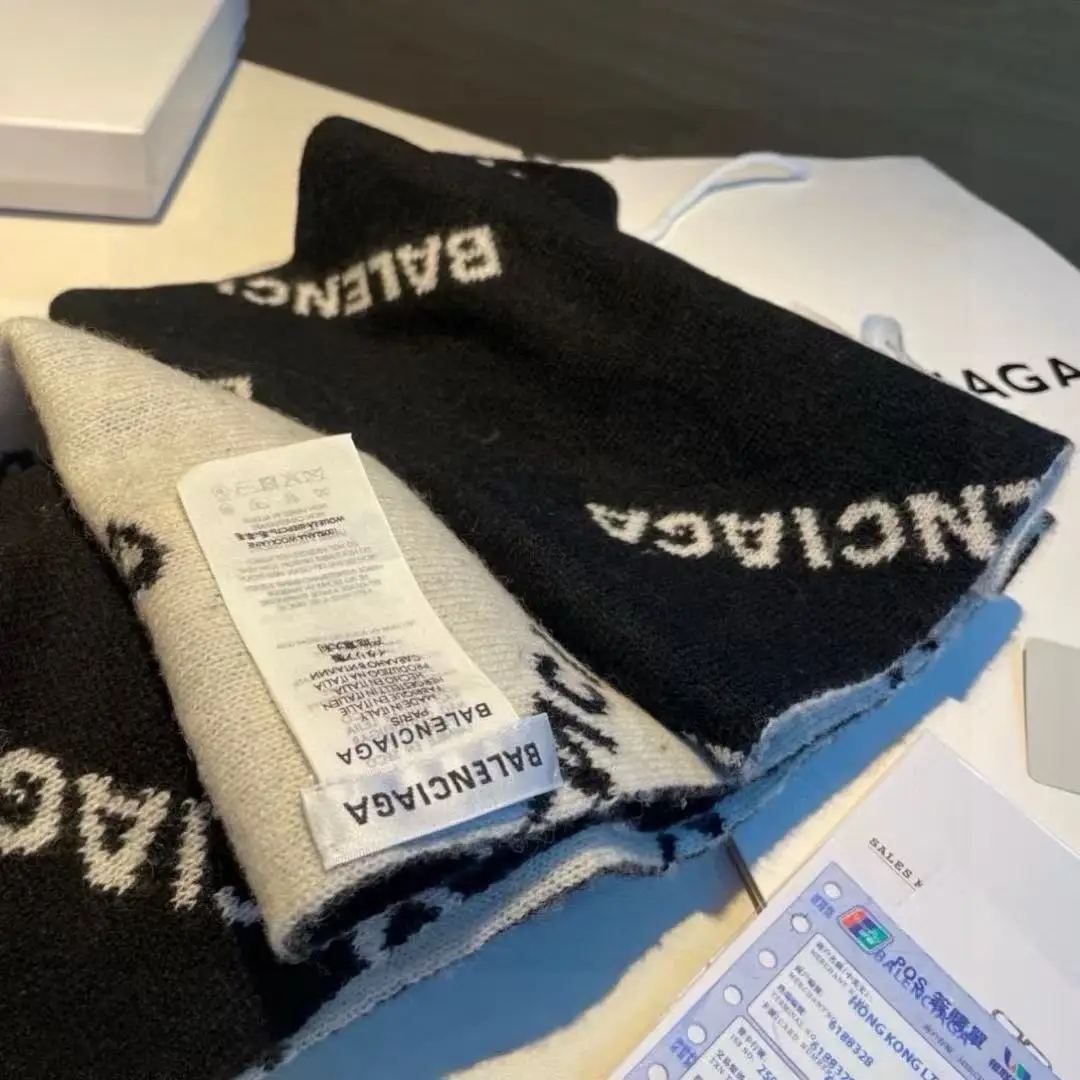 Balenciaga Lambskin double-sided scarf