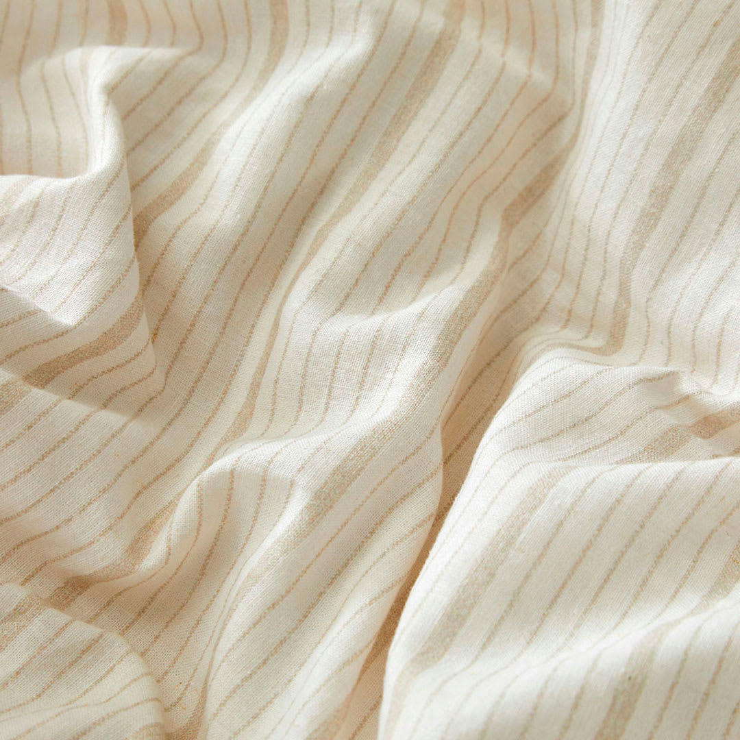 BIO KANDY - Housse de couette li/coton organic ecume/sable 200x200 cm