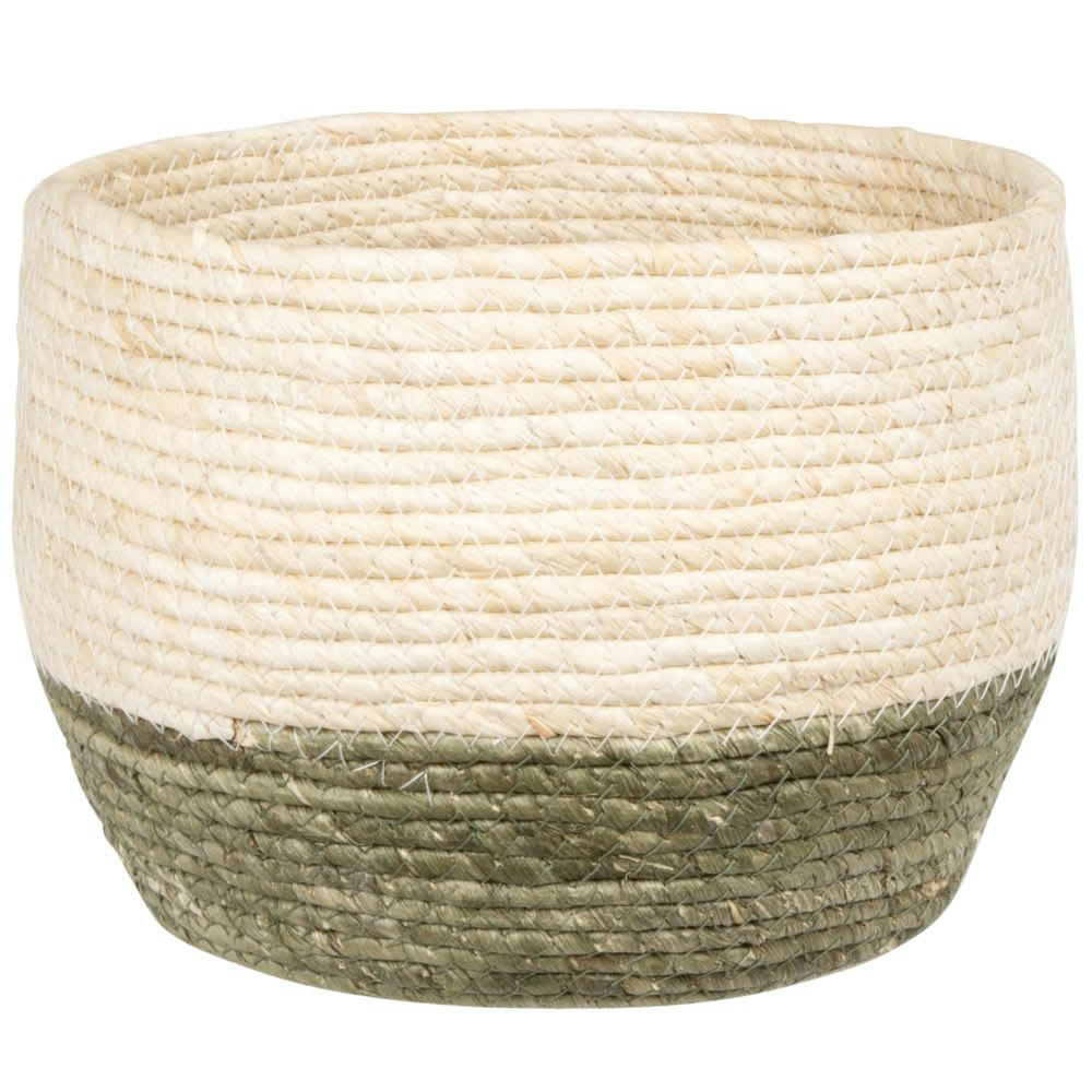 - Cache-pot en fibre de maïs tressée bicolore H21