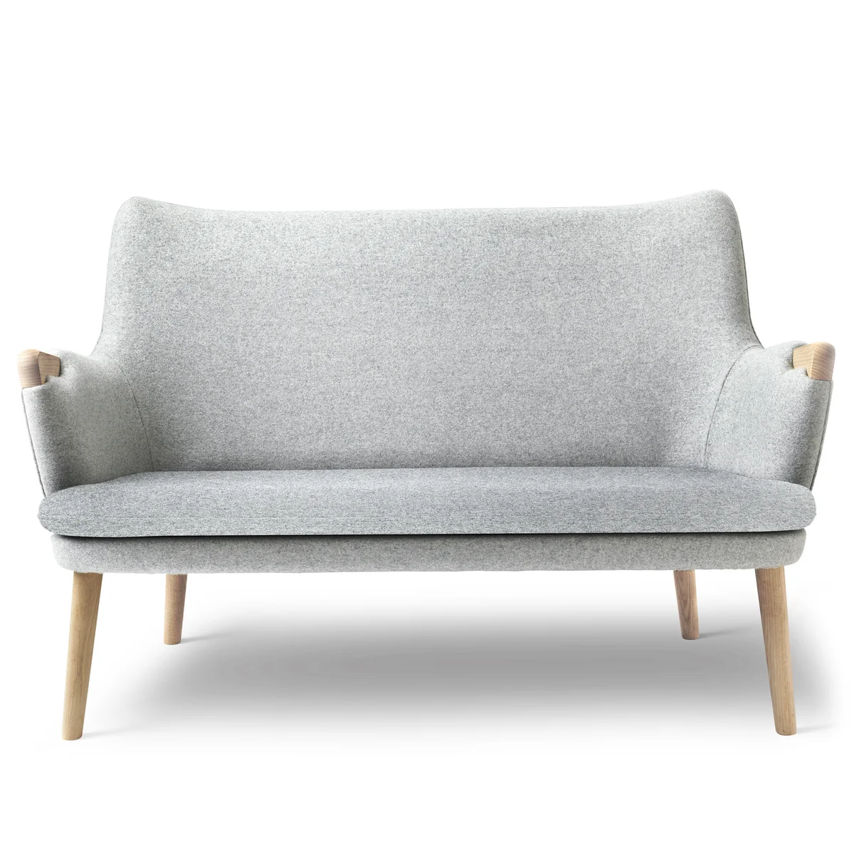 Carl Hansen - CH72 Sofa, Eiche geölt / grau (Hallingdal 116)