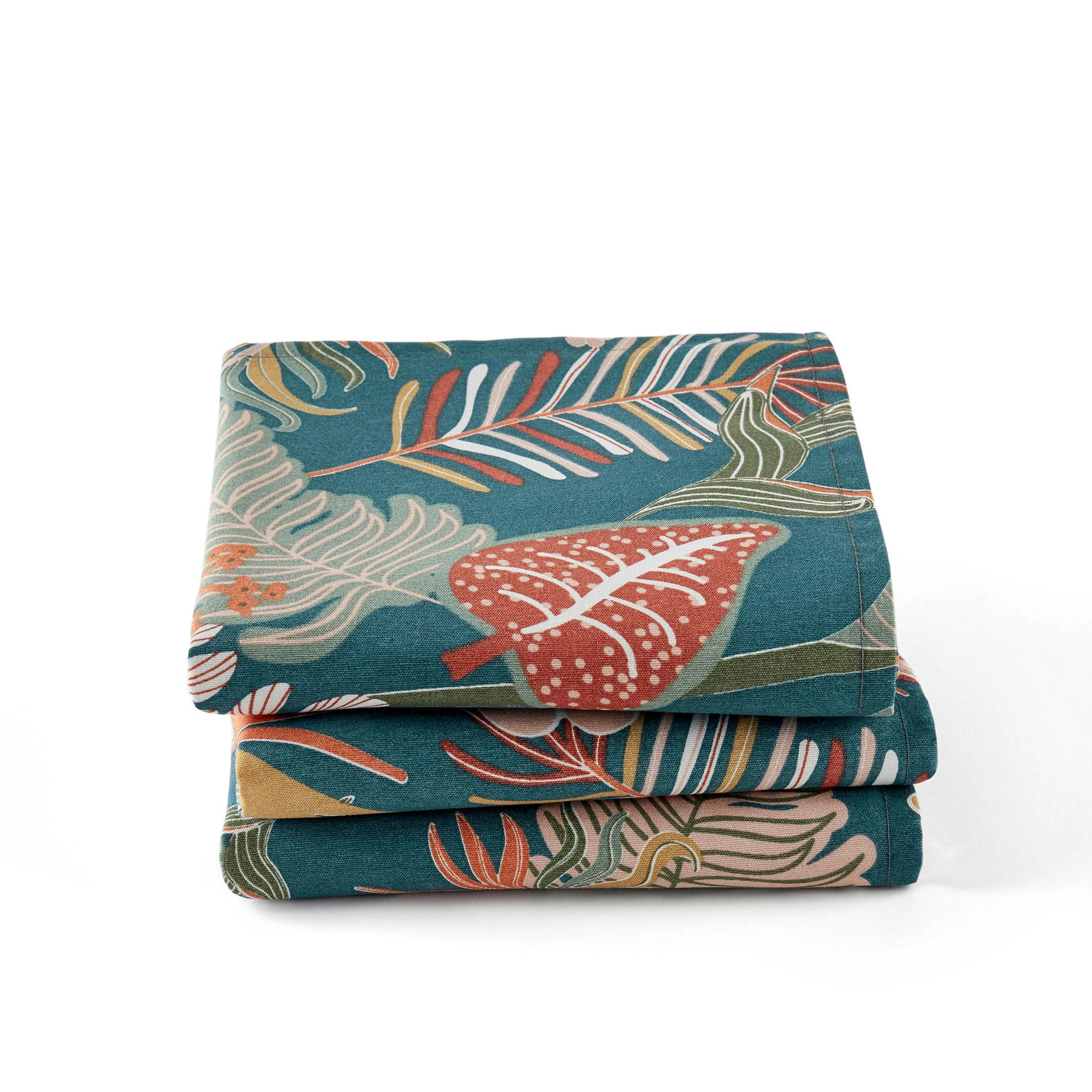Lot de 3 serviettes de table imprimées Tropic