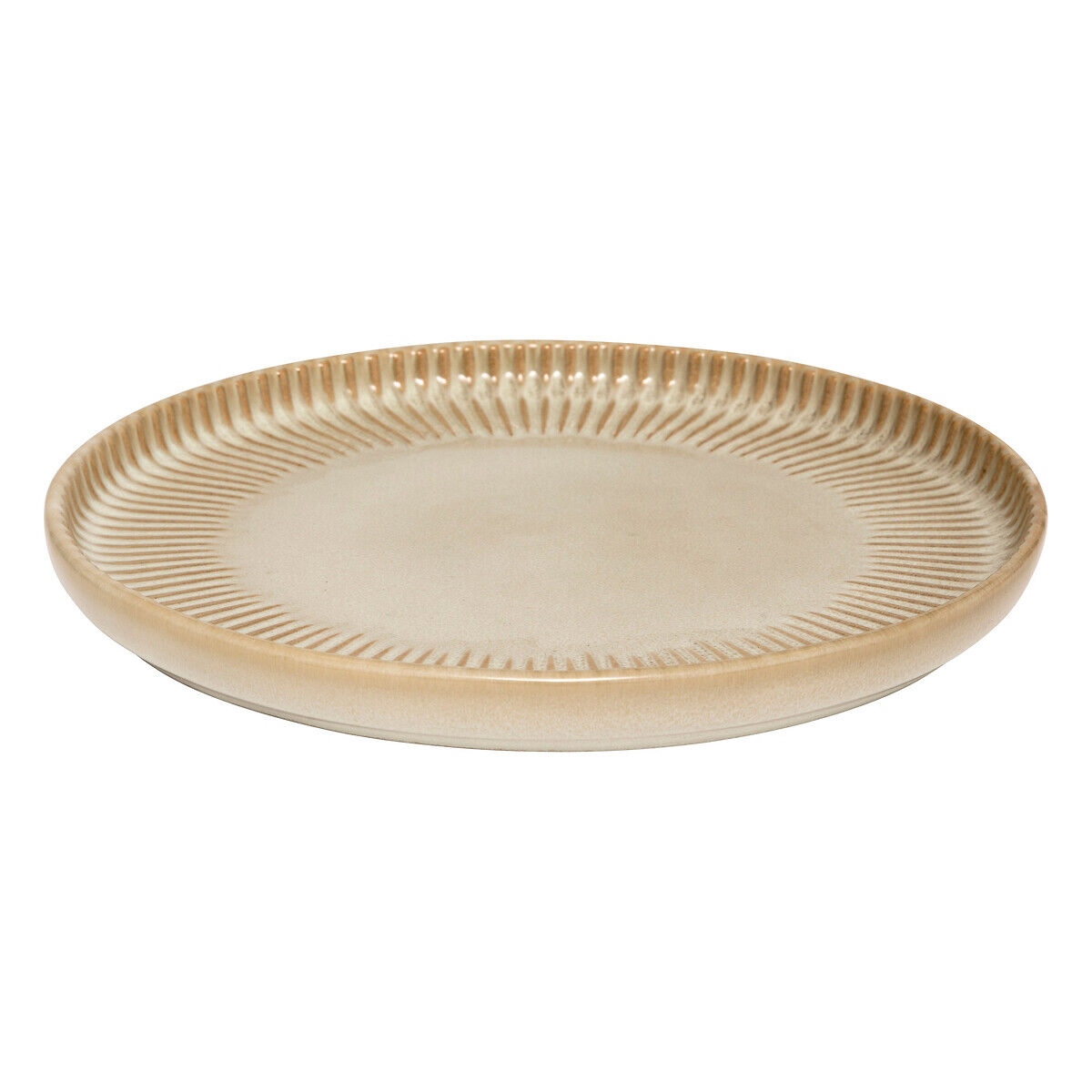 Prato de sobremesa CHLOE bege em cerâmica 20cm