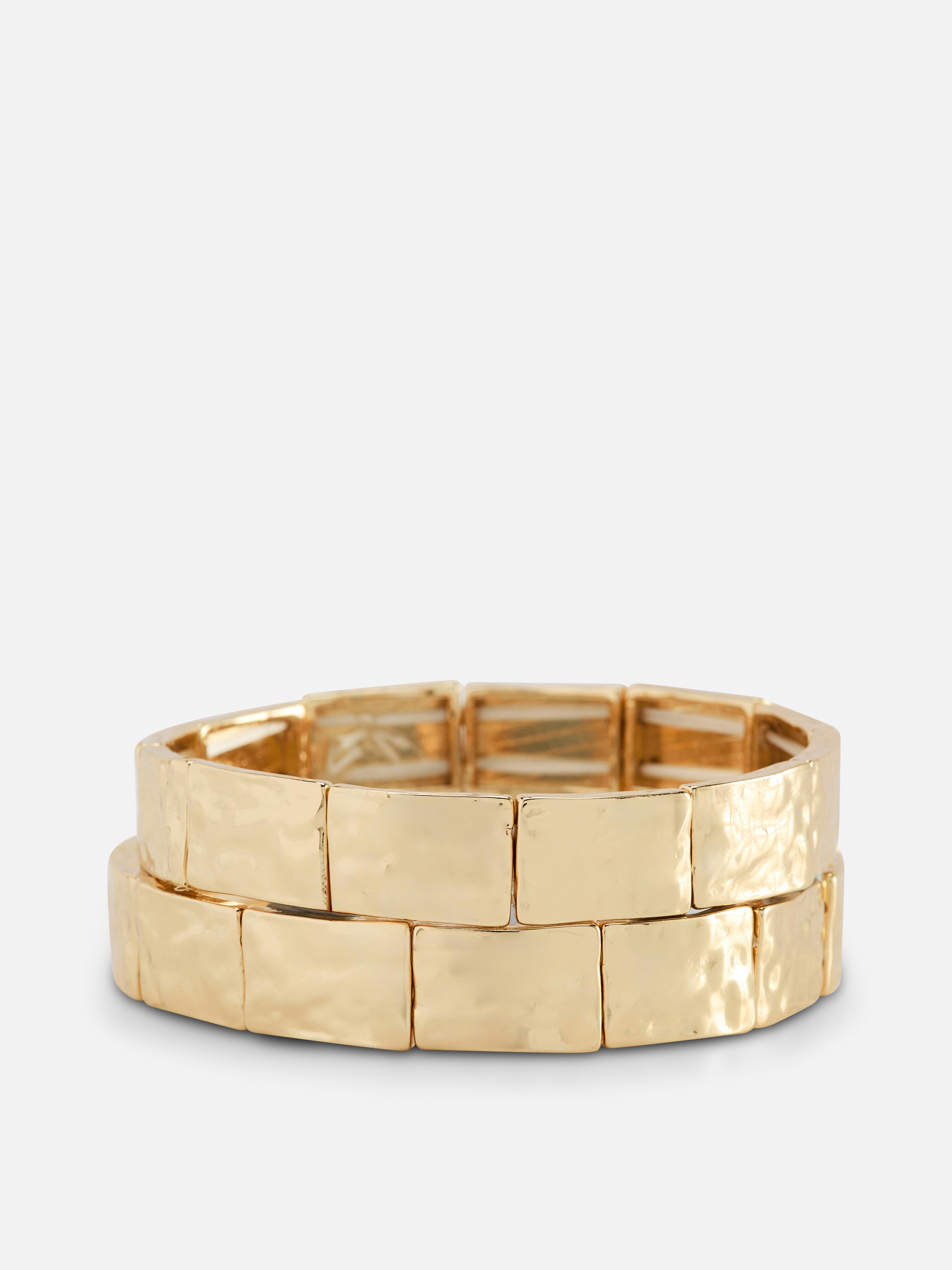 2pk Square Link Bracelets