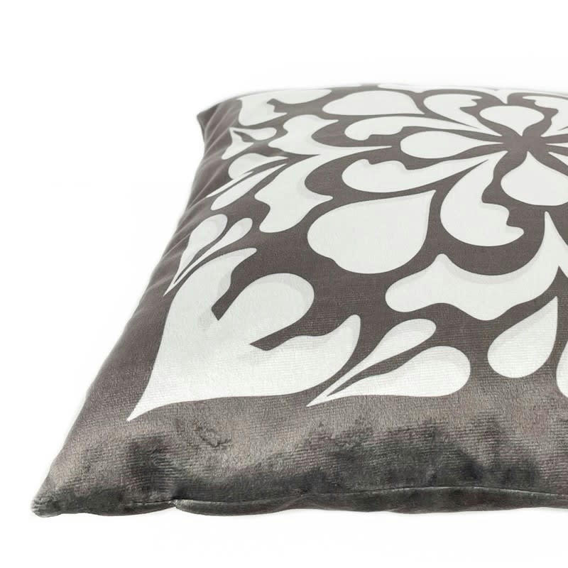 VÉGÉO - Coussin 40x40cm Gris Art Déco