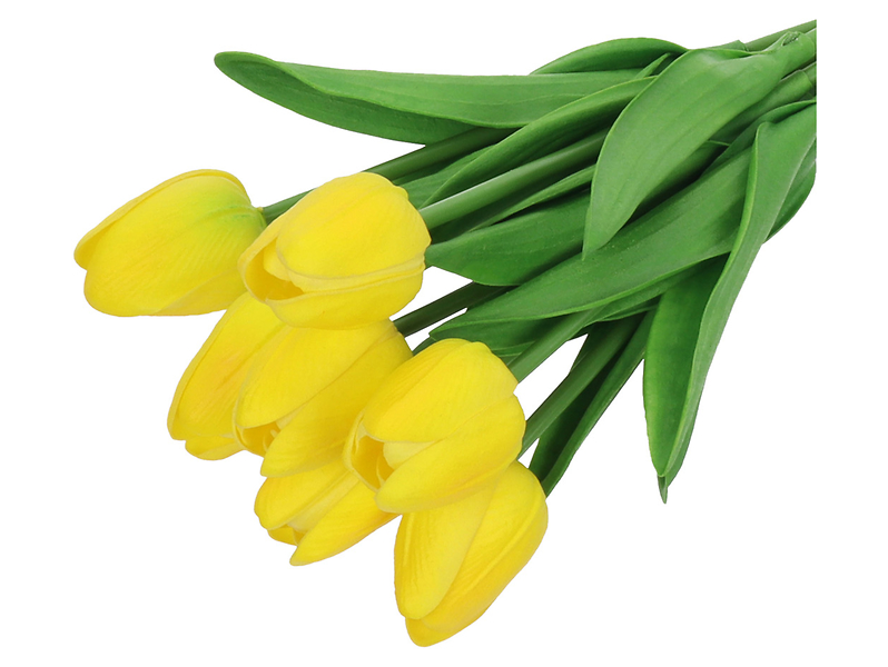 Bukiet tulipanów 33 cm 9 szt. piankowe żółte