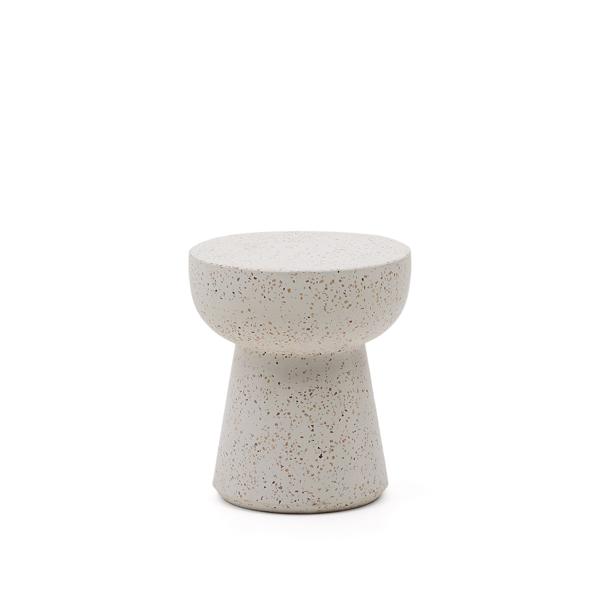 Kave Home - Bijzettafel Pada van wit terrazzo Ø 40 cm