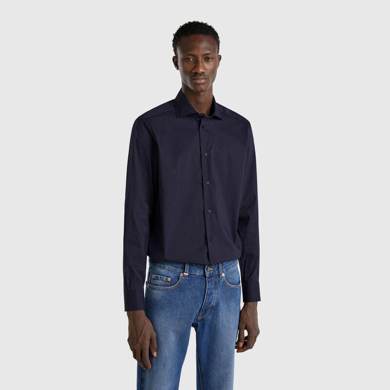 Patterned slim fit shirt