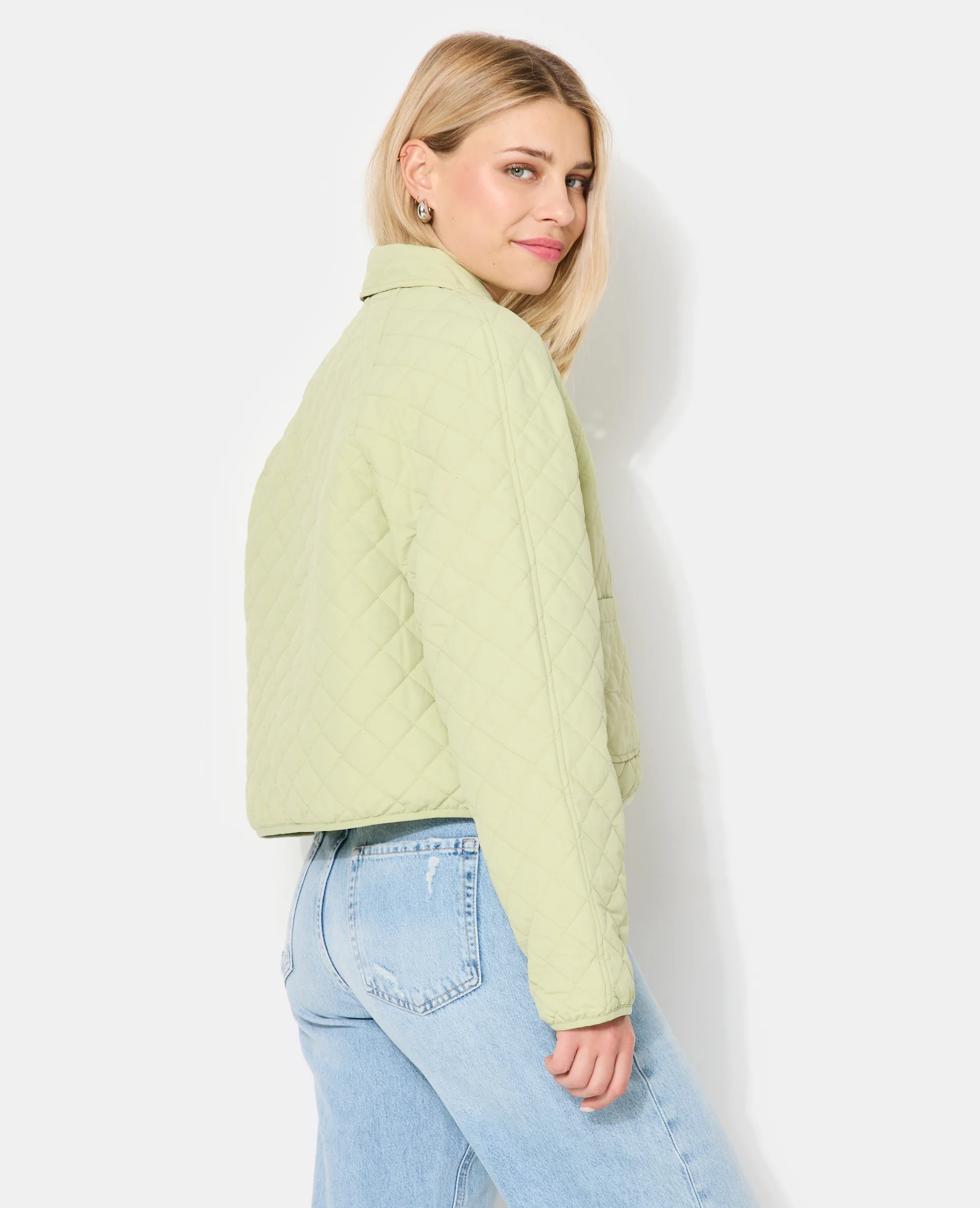 Blouson matelassé avec col et poches