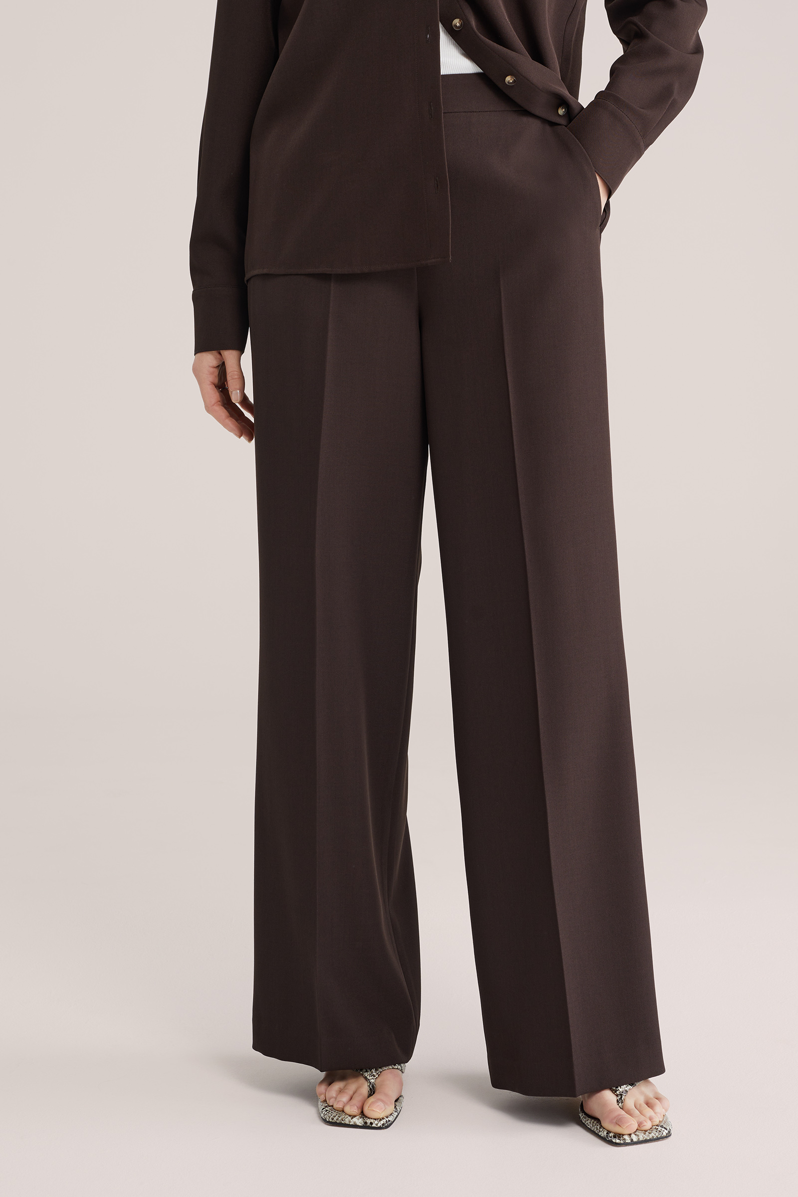 Dames Blouse en wide leg pantalon