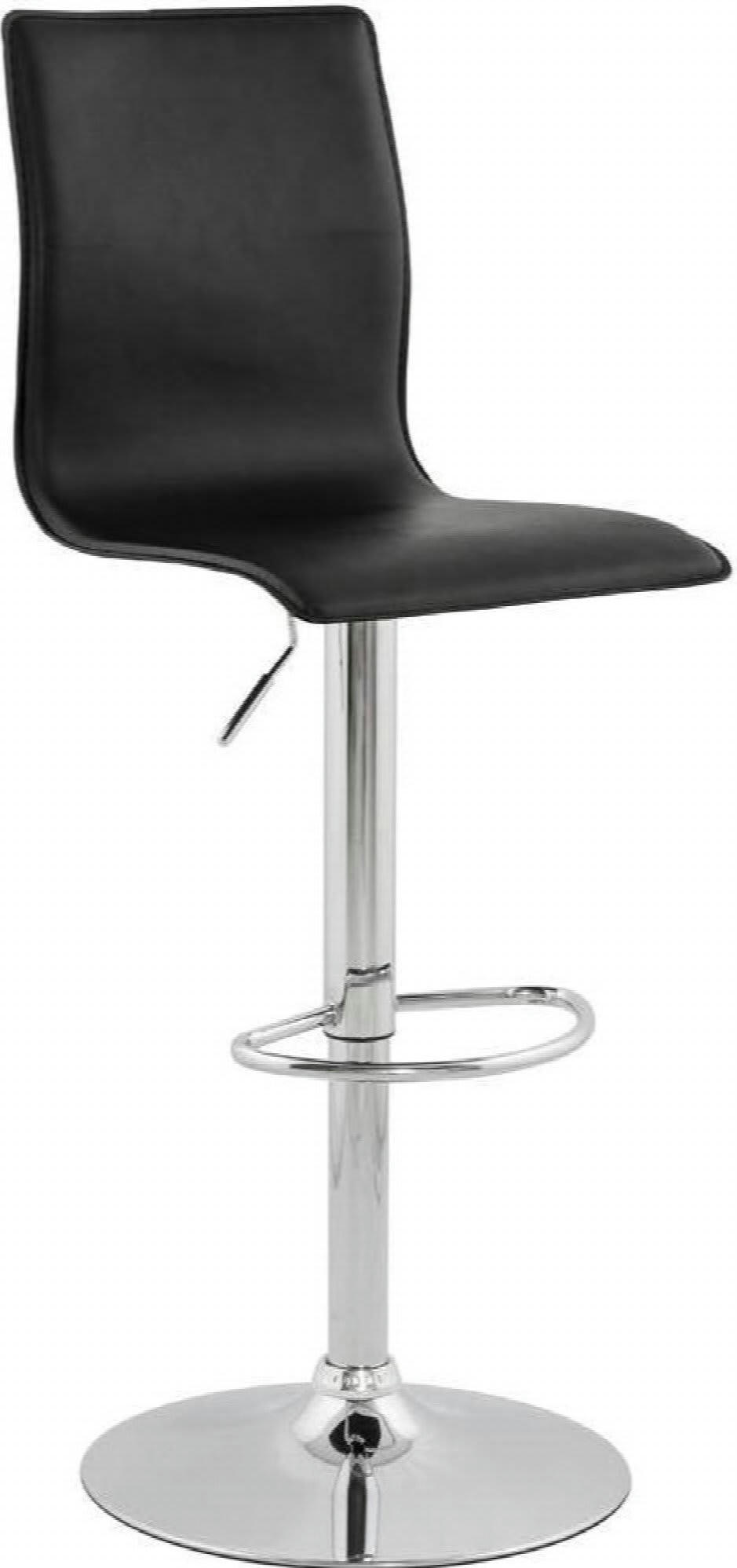 SOHO - Tabouret de bar Simili Noir 360° H. assise 58 cm rembourré