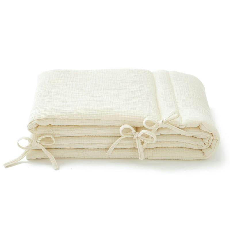 - Tour de lit en gaze de coton ecru