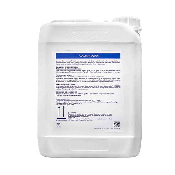 Floculant Clarifiant Piscine- EDG - Anti Eau troubleSpécial Eau Cristalline - Liquide - Bidon 5 Litres